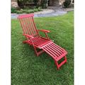 International Caravan Royal Fiji Patio Chaise Lounge in Barn Red