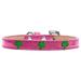 Mirage Pet 633-24 PK14 Green Palm Tree Widget Dog Collar Pink Ice Cream - Size 14