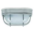 Z396-SS-Craftmade Lighting-1 Light Small Oval Outdoor Flush Mount In Coastal Style-4 Inches Tall and 12 Inches Wide