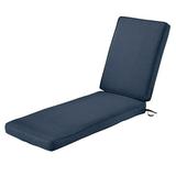 Classic Accessories Montlake FadeSafe Water-Resistant Patio Chaise Lounge Cushion 72 x 21 x 3 inch Heather Indigo