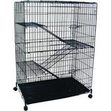 YML 4 Levels Small Animal Chichilla Cat Ferret Cage In Black