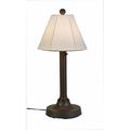 Malibu 30 Outdoor Table Lamp With 2 Resin Body And Canvas Sunbrella Shade Cover-Color:Bronze/Natural