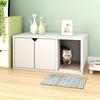 Way Basics Eco Cat Litter Box Enclosure Modern Cat Furniture White