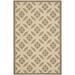 SAFAVIEH Courtyard Rose Mosaic Floral Indoor/Outdoor Area Rug Beige/Yellow 4 x 5 7