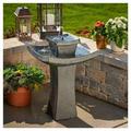 Smart Solar 34252RM1 Mahayana 2-Tier Solar-on-Demand Fountain- Iron