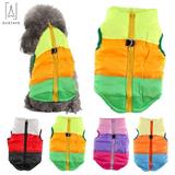 Gustave Pet Cat Dog Vest Coat Winter Warm Windproof Waterproof Cozy Dog Warm Costume Jackets for Small Medium Large Dog Green & Yellow S
