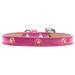 Mirage Pet 633-18 PK10 Red Rose Widget Dog Collar Pink Ice Cream - Size 10