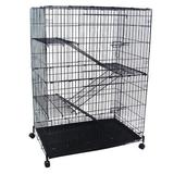 4 Levels Small Animal Cage in Black