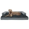 FurHaven Pet Products Plush & Decor Comfy Couch Memory Top Sofa-Style Pet Bed for Dogs & Cats - Diamond Gray Jumbo Plus