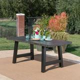 Gianni Outdoor Light Weight Concrete Dining Table Stone Grey Black