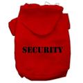 Mirage Pet Products Security Screen Print Pet Hoodies Red Size w/ Black Size text Lg