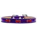 Mirage Pet 633-2 PR10 Red Bone Widget Dog Collar Purple Ice Cream - Size 10