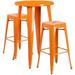 Bowery Hill Round Patio Bistro Set in Orange