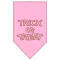 Mirage Pet Halloween Trick or Treat Cotton Rhinestone Bandana Light Pink - Large