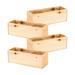 Wooden Planter Box Rose Wood Plastic Liner l Garden Decor l Restaurant and Wedding Decorations l Wedding Bouquets Table Centerpiece 12 x 4 Inches (Rectangular) (Set of 4) (Rose Wood)