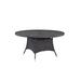Hawthorne Collection 59 Glass Top Patio Dining Table in Espresso