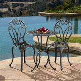 Christopher Knight Home Thomas Cast Aluminum Dark Gold 3-piece Bistro Set by