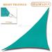 Sunshades Depot 11 x 18 x 21.1 Sun Shade Sail Right Triangle Permeable Canopy Turquoise Green Custom Size Available Commercial Standard