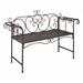 vidaXL Outdoor Patio Bench Metal Scrolling Garden Bench Chair Steel Antique