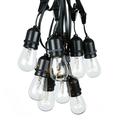 Novelty Lights 100 Clear Incandescent S14 Edison Outdoor String Lights Suspended Commercial Grade Backyard Garden Gazebo Cafe Market Patio Lights Black Wire 50 Sockets