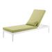 Modern Contemporary Urban Design Outdoor Patio Balcony Garden Furniture Lounge Chair Chaise Fabric Aluminium Green White