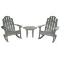 Highwood 3pc Classic Westport Adirondack Rocking Chair with 1 Classic Westport Side Table