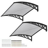 Yescom 2 Whole 40 x40 Outdoor Clear Door Window Awning Patio Cover Rain Protection Compact Polycarbonate Hollow Sheet