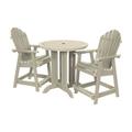 The Sequoia Professional Commercial Grade 3 Pc Muskoka Adirondack Bistro Dining Set in Counter Height with 36? Table