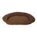 Carolina Pet 019390 Microfiber Quilted Poly Fill Bolster Bed - Chocolate Medium