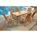 Teak Dining Set:8 Seater 9 Pc - 71 Rectangle Table And 8 Marley Reclining Arm Chairs Outdoor Patio Grade-A Teak Wood WholesaleTeak #WMDSMRa