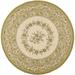 SAFAVIEH Courtyard Dorian Traditional Indoor/Outdoor Area Rug Cream/Green 6 7 Round