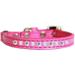 Mirage Pet 625-9 BPK12 Pearl & Clear Jewel Cat Safety Collar Bright Pink - Size 12