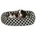 Majestic Pet Sherpa Bamboo Bagel Pet Bed for Dogs Calming Dog Bed Washable Small Black