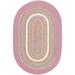 Rhody Rug Kid s Place Indoor/Outdoor Braided Area Rug Pink 3 x 5 Oval Reversible 3 x 5 Outdoor Indoor Oval Casual