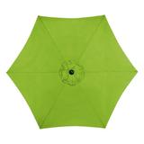 Living Accents 9 Outdoor Patio Market Umbrella Push Button Tilt Crank 6 Ribs Sage