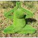 Ebros Meditating Yoga Frog Garden Statue in Flocked Artificial Moss Finish