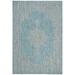 SAFAVIEH Courtyard Delbet Distressed Medallion Indoor/Outdoor Area Rug 9 x 12 Aqua/Grey