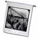 3dRose Train Crossing Arched Bridge Magic Lantern Slide Grayscale 2 - Garden Flag 12 by 18-inch