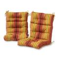 Kinnabari Stripe 44 x 22 in. Outdoor High Back Chair Cushion (set of 2) by Greendale Home Fashions