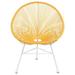 Design Tree Home Acapulco Indoor/Outdoor Lounge Chair Yellow Weave on White Frame