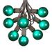 25 Foot G50 Outdoor Patio String Lights with 25 Green Globe Bulbs â€“ Indoor Outdoor String Lights â€“ Market Bistro CafÃ© Hanging String Lights â€“ C9/E17 Base - Brown Wire