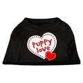 Puppy Love Screen Print Shirt Black Lg (14)