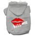 Mirage Pet Kiss Me Screen Print Pet Hoodies Grey Size XS