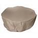 KoverRoos 31152 KoverRoos III 48 in. Round Table Dining Set Cover Taupe - 82 Dia x 28 H in.