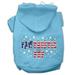 Mirage Pet 62-17-03 LGBBL Pawtriotic Pup Screen Print Pet Hoodies Baby Blue - Large