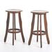 Primrose Outdoor Dark Brown Finished Acacia Wood Barstools