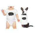 Double Trouble Pet Baby Matching T-Shirts White Bodysuit Gift Ideas