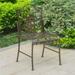 International Caravan Mandalay Iron Patio Bistro Chair Bronze - Set of 2