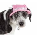 Pet Life Â® Sea Spot Sun UV Protectant Adjustable Fashion Mesh Brimmed Dog Hat Cap