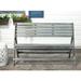 SAFAVIEH Luca Outdoor Patio Acacia Folding Bench Ash Grey